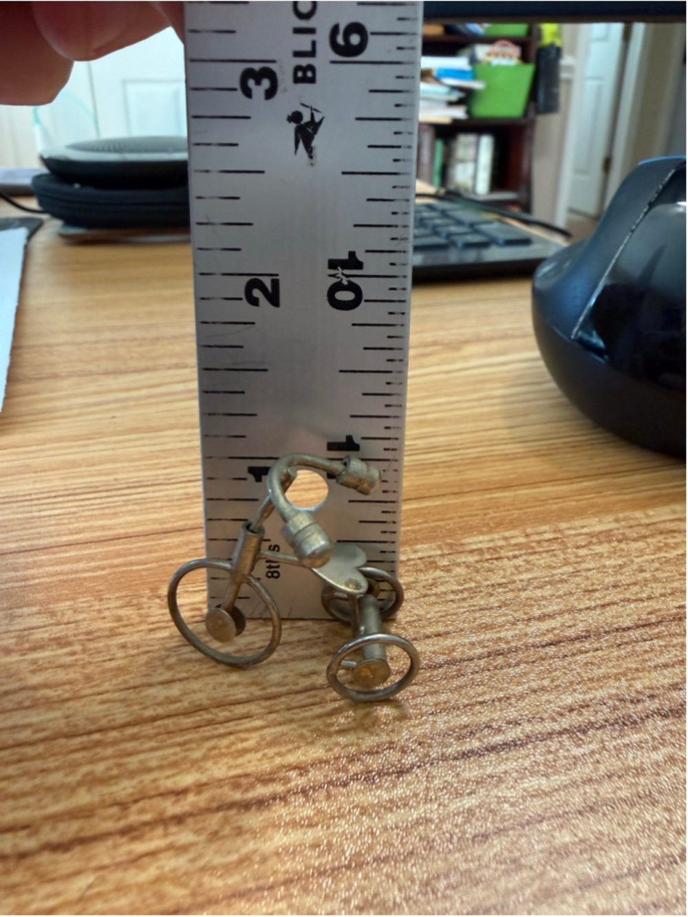Metal Bicycle Miniature VTG Decor One Size Silver - Picture 6 of 6